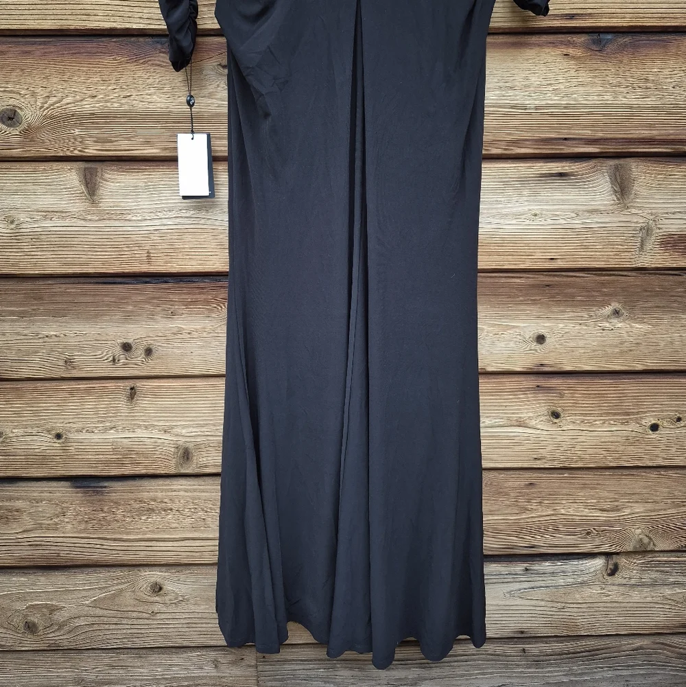 Adrianna Papell Black Tuxedo Mermaid Gown Dress - Picture 14 of 14